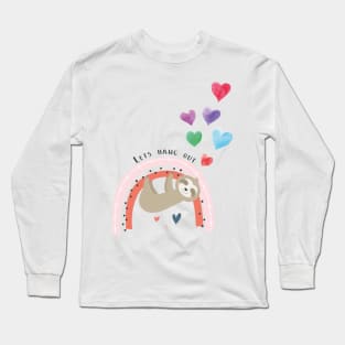 Rainbow Baby Sloth Long Sleeve T-Shirt